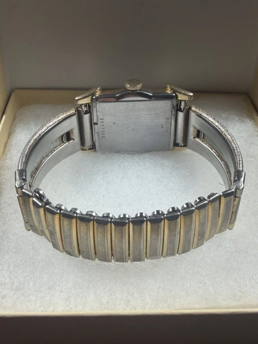 1953 Bulova L3 Curved Tank Manual Wind Wristwatch Small Seconds Runs? AS-IS VTG